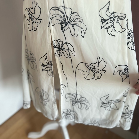 HALOGEN Katrina Floral Summer Dress with Slit Sundress - Picture 8 of 8